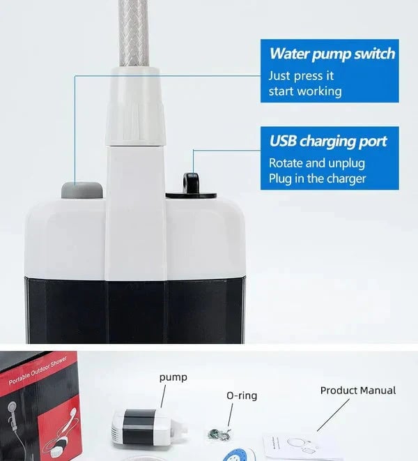 ✨Hot Sale 50% OFF✨Portable Camping Shower with Adjustable Flow🚿